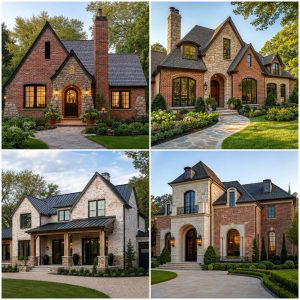 30 Brick Houses With Stone Accents- Exterior Design Inspiration