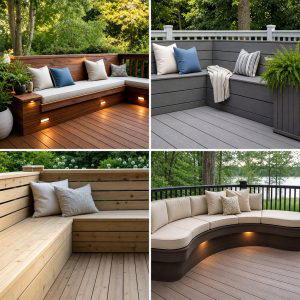 30 Built-In Deck Bench Ideas- Functional Outdoor Seating
