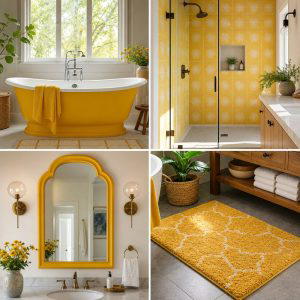 30 Cheerful Yellow Bathroom Decor Ideas for 2024