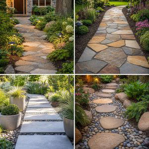 30 Creative Stepping Stone Walkway Garden Ideas