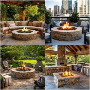 30 Elegant Stone Fire Pit Ideas for Backyard Entertaining