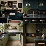 30 Green Kitchen Cabinets & Black Countertops Pairing Ideas