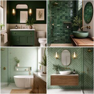 30 Green Tile Bathroom Inspiration Ideas for Bold Spaces