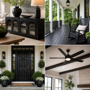 30 Inviting Black Porch Ideas for a Modern Outdoor Oasis