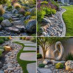 30 Natural Black River Rock Landscaping Ideas for Texture