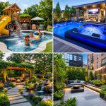 30 Rectangle Pool With Hot Tub Designs for Luxury Backyards