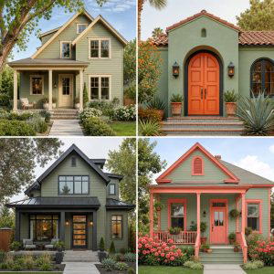 30 Sage Green Exterior House Color Scheme Design Ideas
