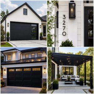 30 Single-Story White House Black Trim Exterior Inspirations
