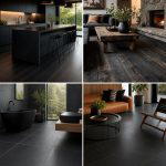30 Sleek Black Floor Kitchen Ideas for Contemporary Designs