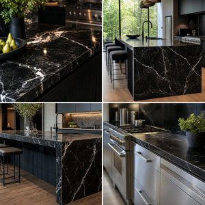 30 Sleek Black Granite Countertop Kitchen Designs for Luxury