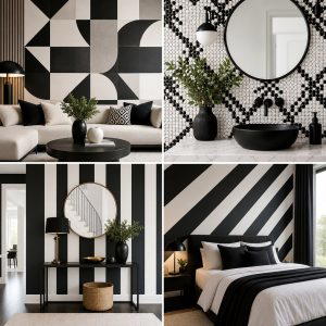 30 Striking Black and White Bathroom Tile Designs for Timeless Style