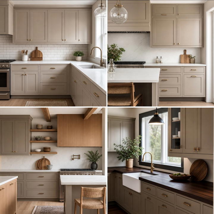 30 Stunning Taupe Kitchen Cabinet Designs for Modern Homes