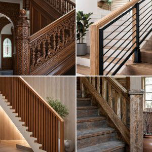 30 Wood Stair Railing Ideas for Warm Architectural Detail