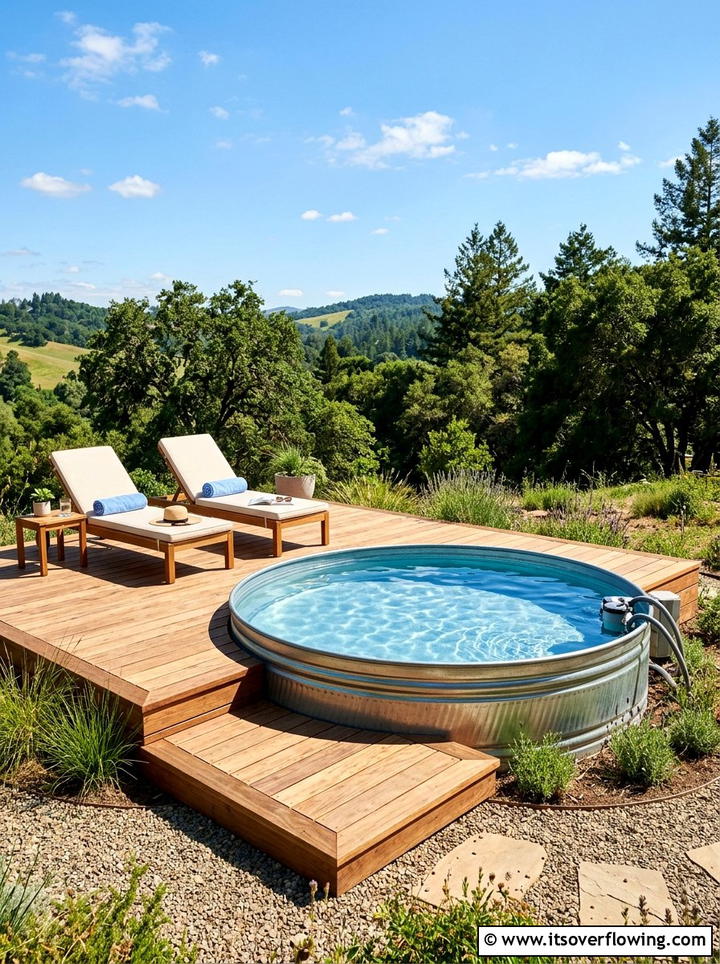 Above Ground Stock Tank Pool - 25 backyard decorating ideas with family friendly setup