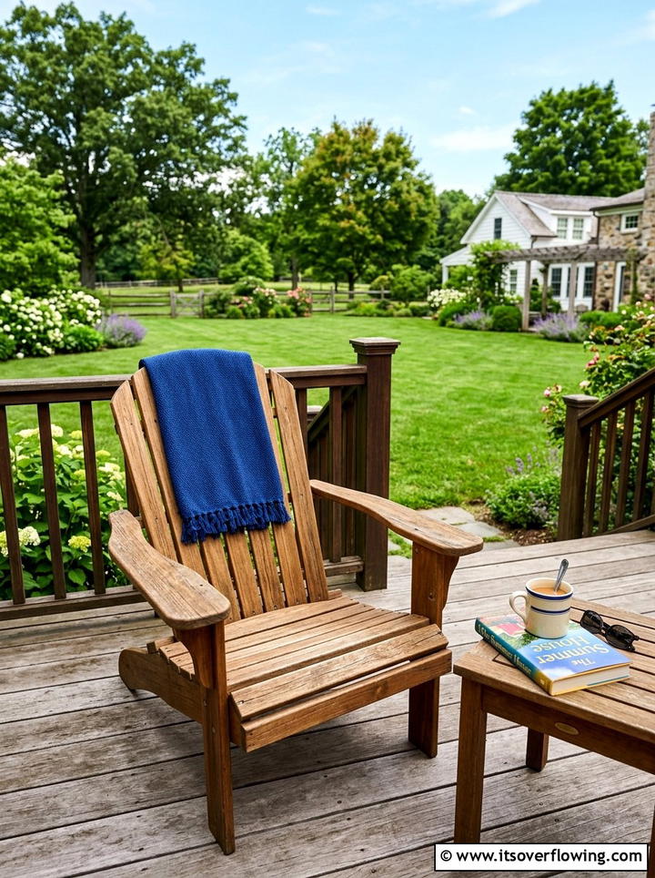 Adirondack Chair Blanket - 25 backyard decorating ideas with throws