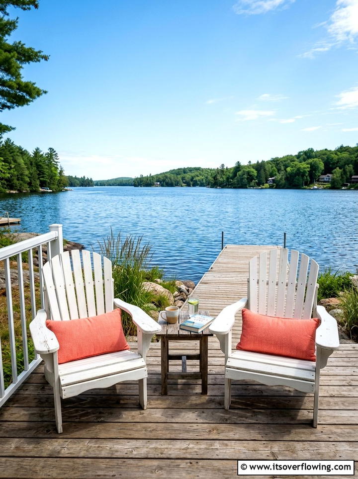 Adirondack Chair Comfort - 25 garden decor ideas with throw pillows