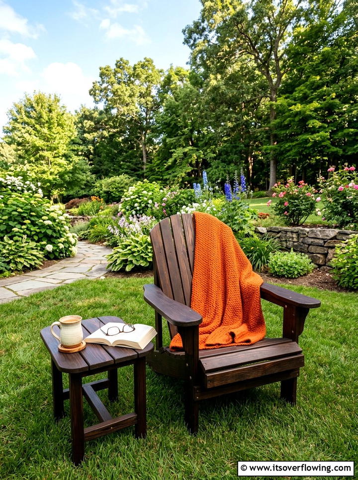 Adirondack Chair Setup - 25 front porch decor ideas with throws