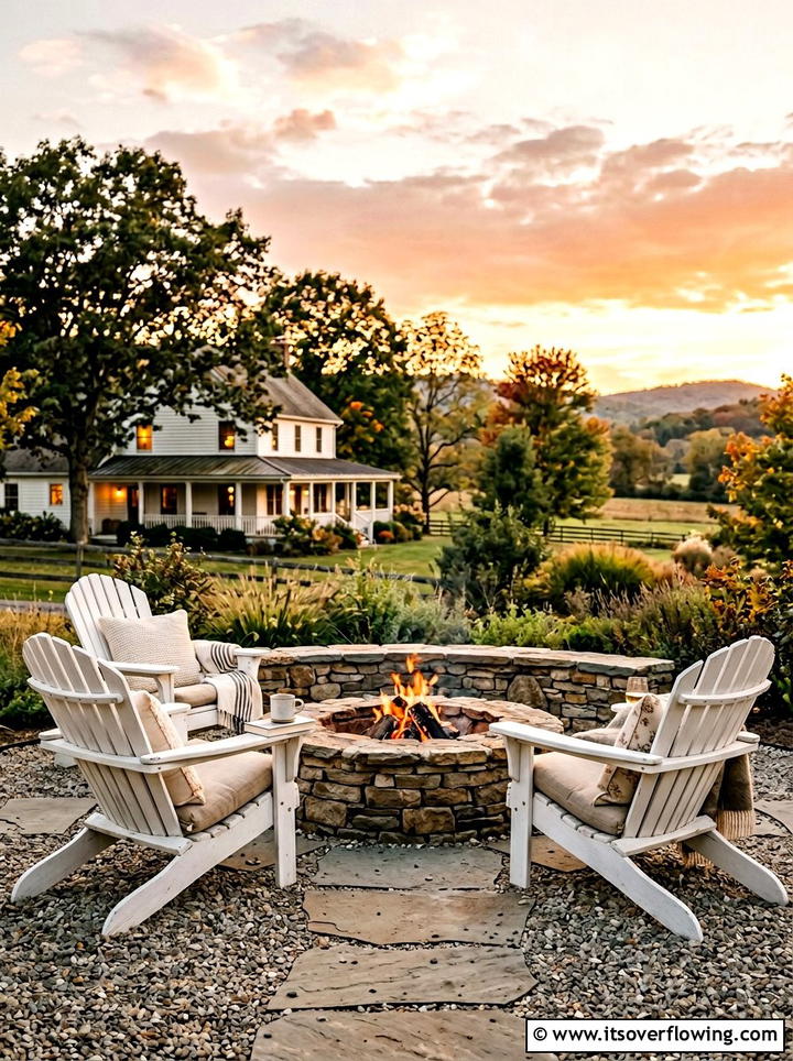 Adirondack Chair With Cushion - 25 garden decor ideas with farmhouse accents
