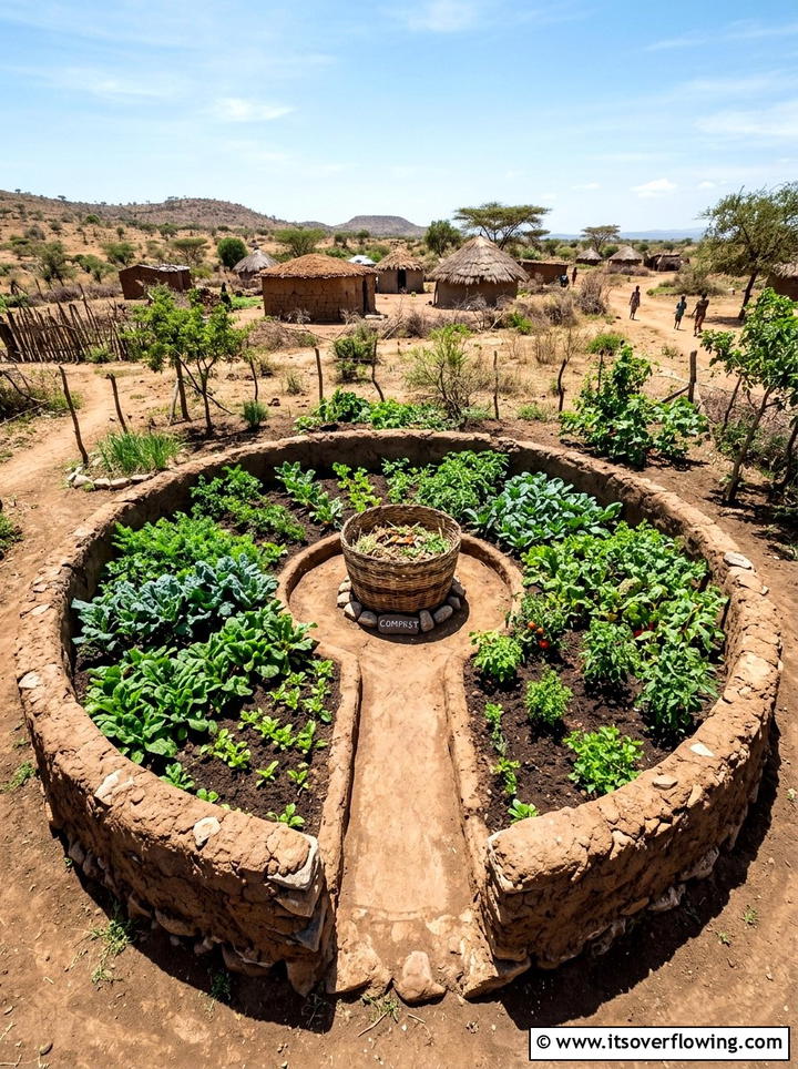 African Style Keyhole Garden - 25 creative garden ideas with keyhole garden beds