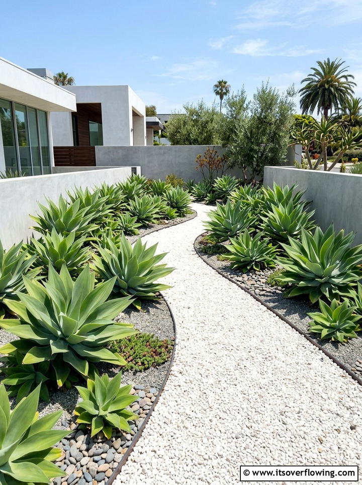 Agave Attenuata Modern Garden - 25 creative garden ideas with tropical foliage