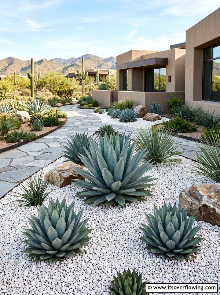 Agave Plant Garden - 25 garden ideas for dry climate