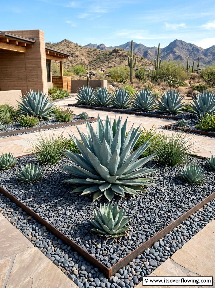 Agave Planting - 25 garden ideas for hot climate