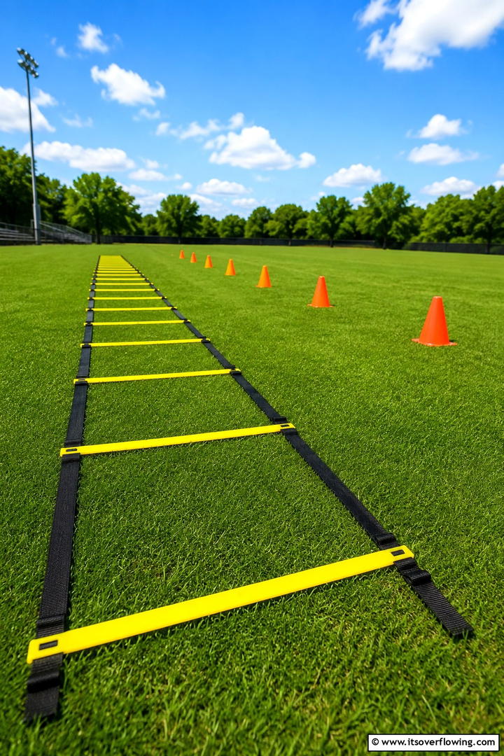 Agility Ladder and Cone Drills Space - 30 Outdoor Gym Ideas to Create a Fresh Air Fitness Zone