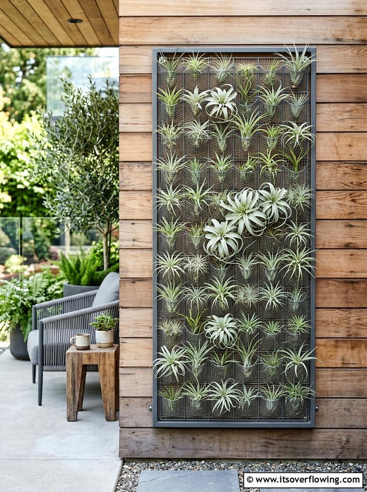 Air plant vertical display - 25 upcycled garden ideas with shoe organizers