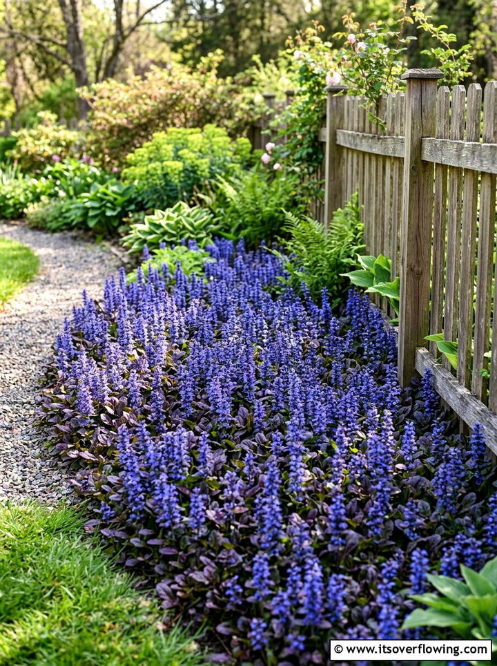 Ajuga Reptans Flower - 25 backyard ideas with ground cover plants