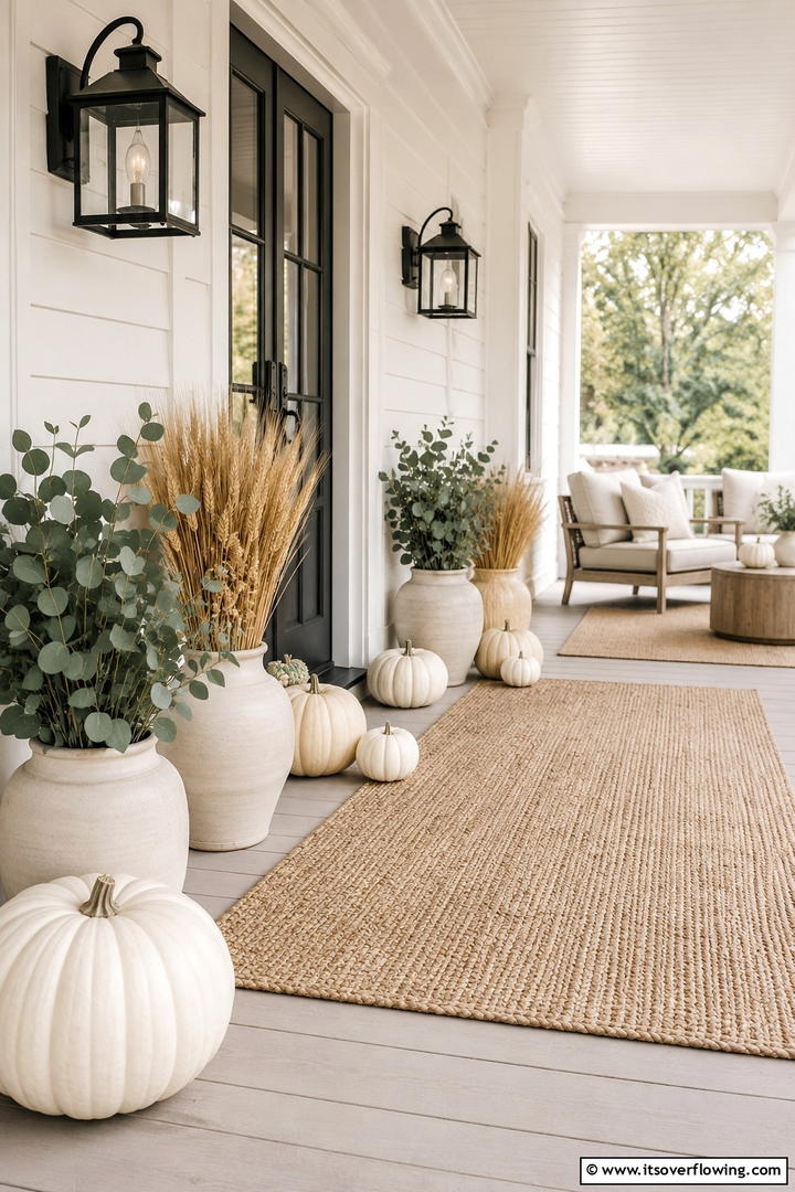 All Natural Neutral Display - 50 Modern Fall Porch Decor Ideas Roundup- Warm Welcomes