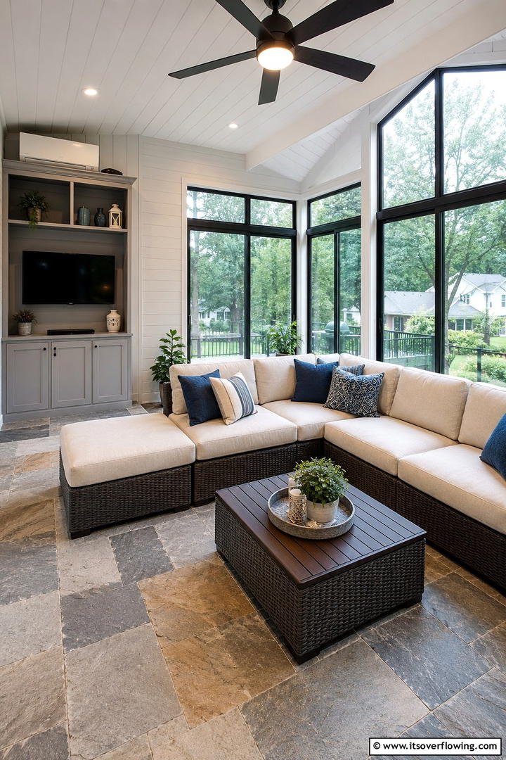 All Season Versatile Sunroom - 30 Small Sunroom Ideas for Bright, Multi-Functional Spaces