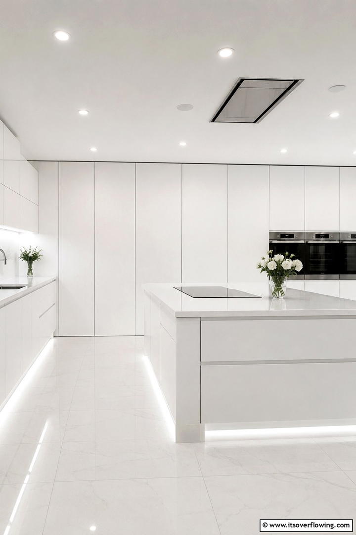 All White with Hidden Storage - 30 Small White Kitchen Ideas for Bright, Airy Spaces