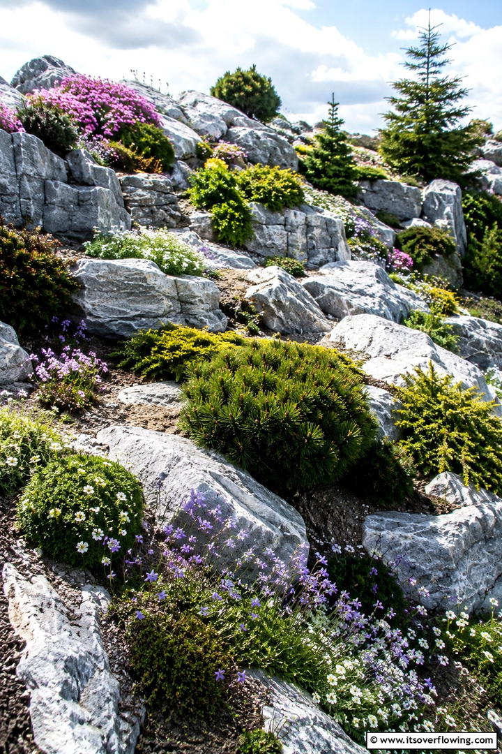 Alpine Inspired Garden - 30 Sloped Garden Ideas to Transform Challenging Yards