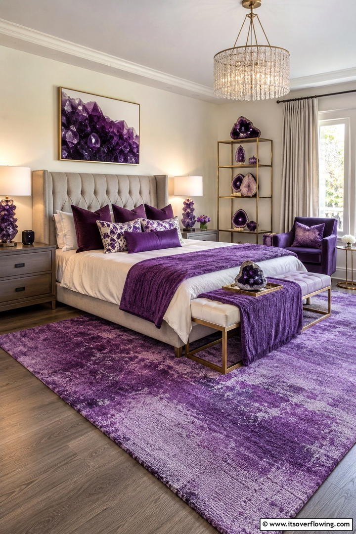 Amethyst Accents Ambiance - 30 Purple Bedroom Ideas for a Dreamy and Relaxing Retreat