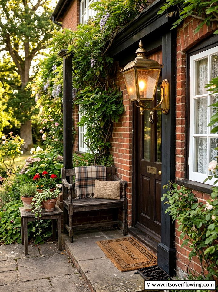 Antique Brass Porch Lantern - 25 front porch ideas with lanterns