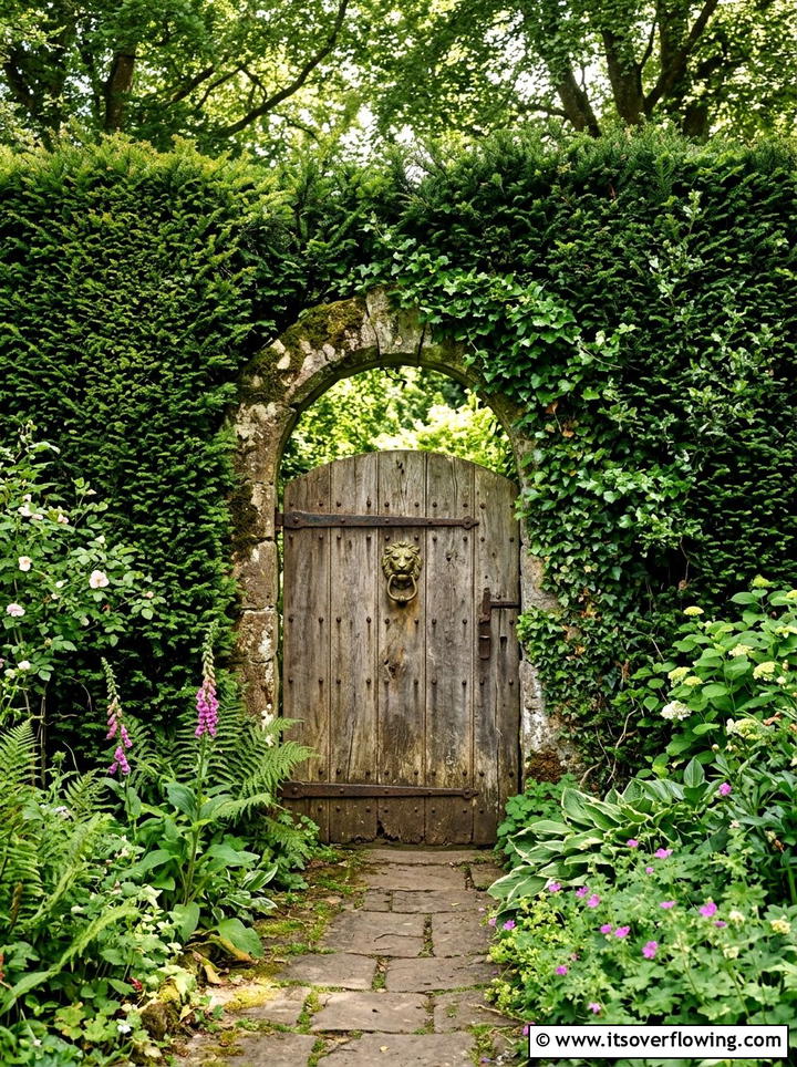 Antique Garden Gate Mirror - 25 reusing old things ideas for gate decor