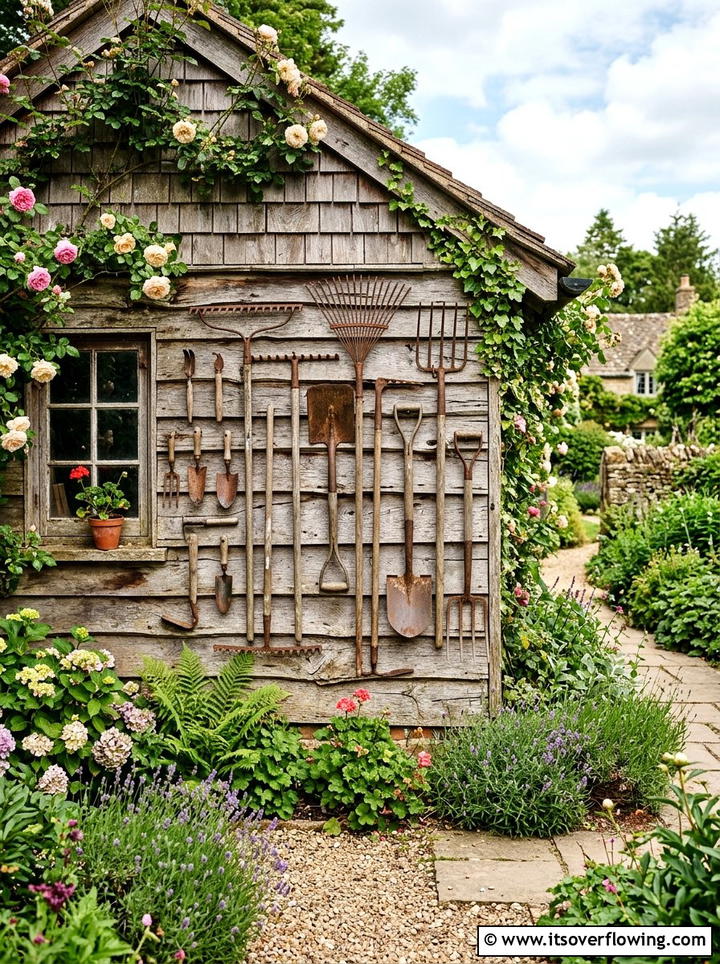 Antique Garden Tool Art - 25 reusing old things ideas for seasonal garden decor