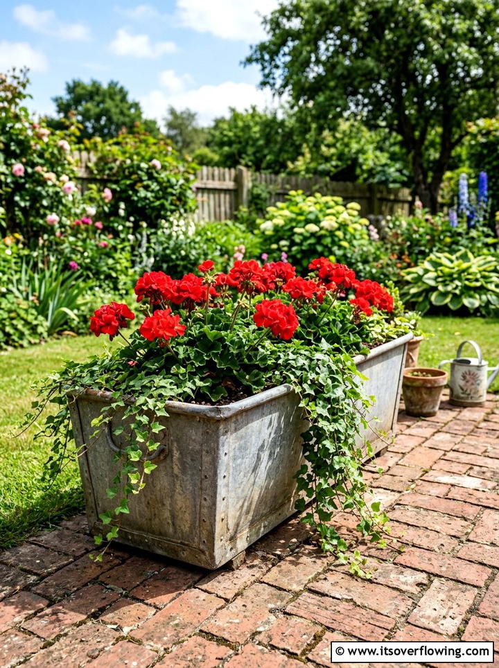 Antique Livestock Trough - 25 garden ideas for farmhouse homes