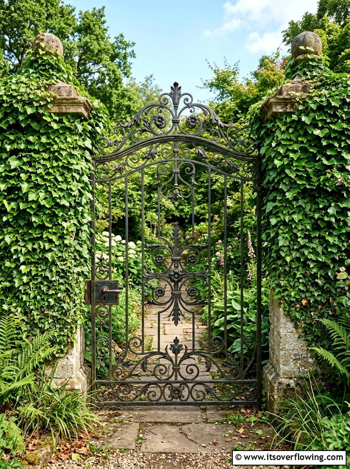 Antique Metal Gate - 25 garden design ideas for cottage gardens