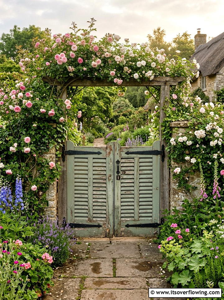 Antique Metal Tool Gate - 25 reusing old things ideas for gate decor