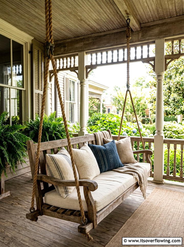Antique Porch Swing - 25 front porch ideas with antique pieces