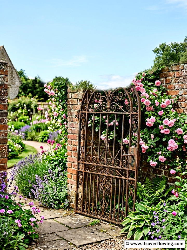 Antique garden gate - 25 garden decor ideas with rustic accents