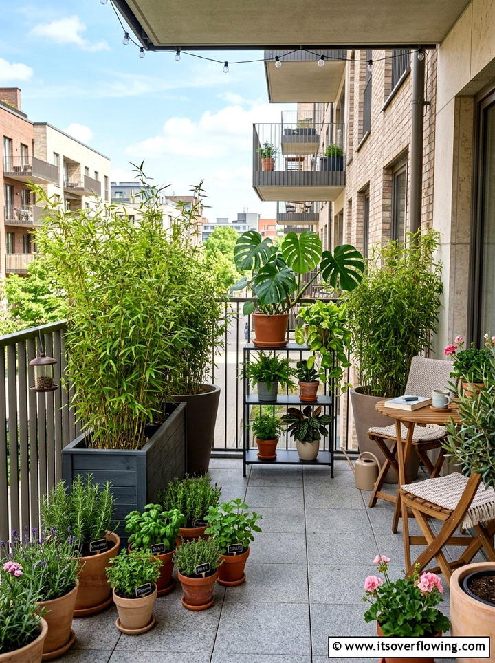 Apartment Balcony Garden - 25 small garden ideas with layered plants