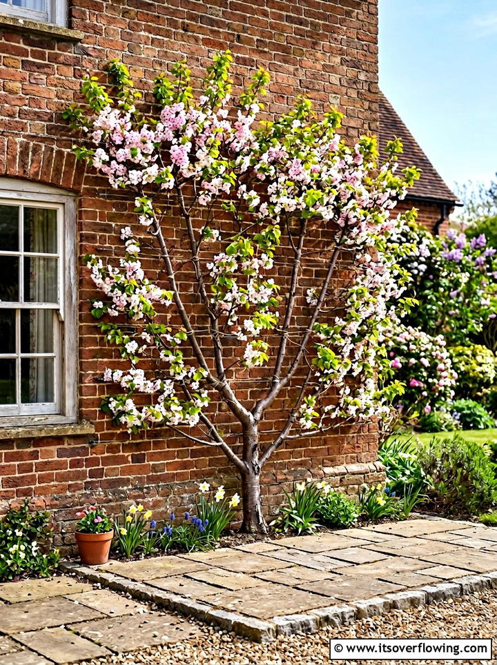 Apricot tree wall training - 25 garden ideas with fruit trees