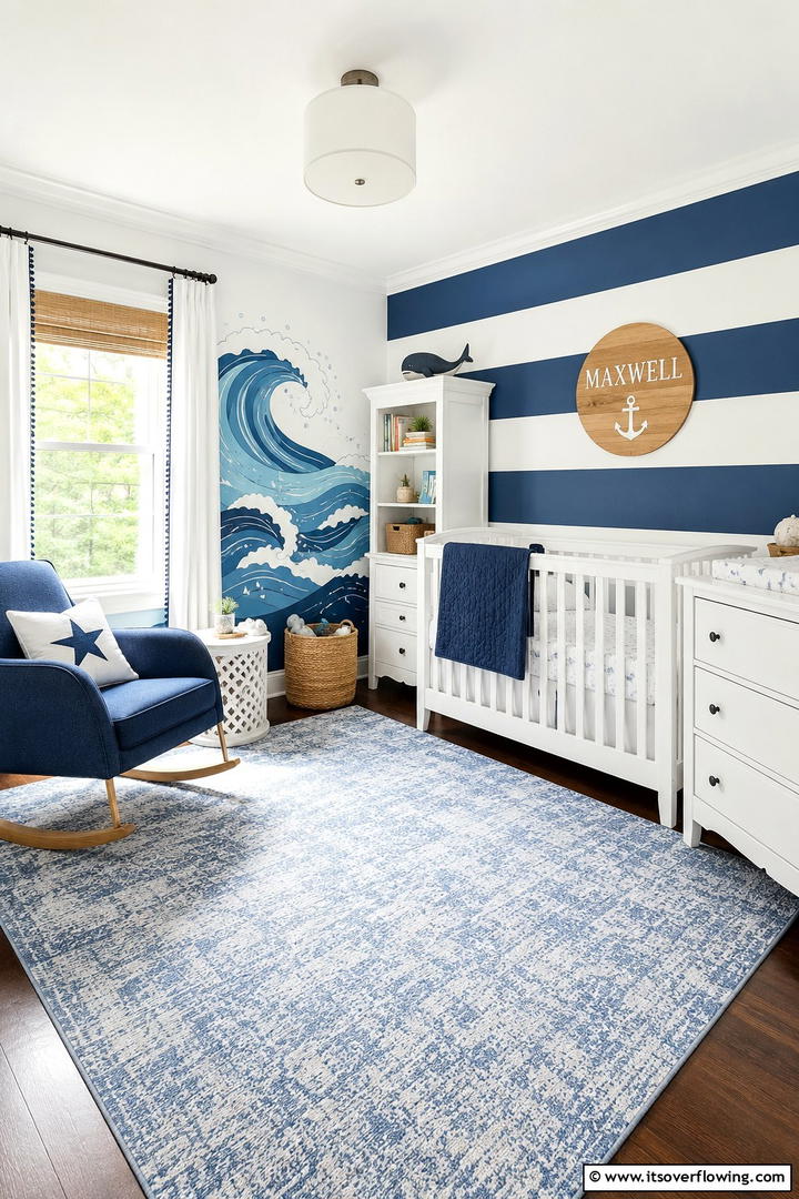 Aqua Ambiance - 30 Ocean-Themed Nursery Ideas for a Serene Baby Room