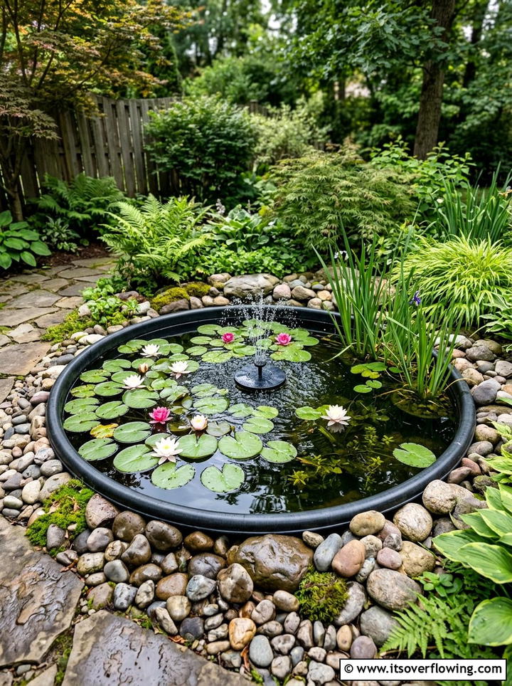 Aquatic plant pond plastic tub - 25 recycled garden ideas with storage bins
