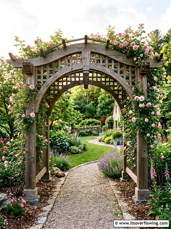Arbor For Garden Entrance - 25 recycled garden ideas with wood scraps