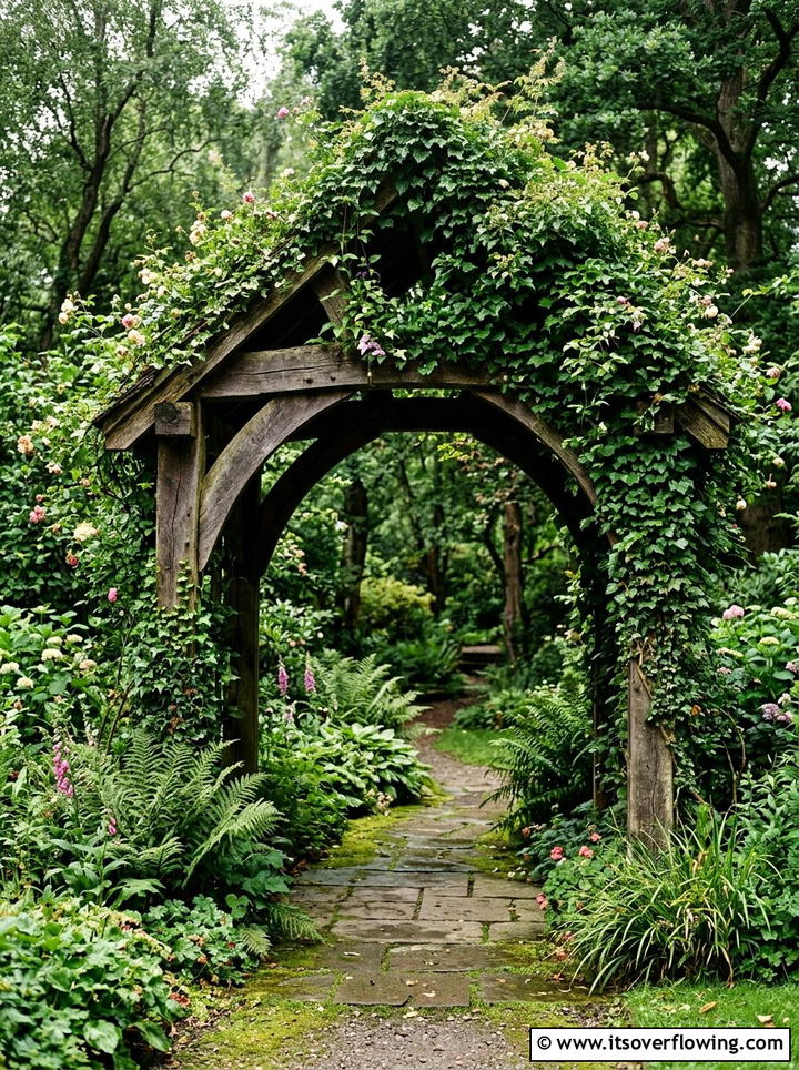Arched Garden Arbor - 25 garden ideas for privacy