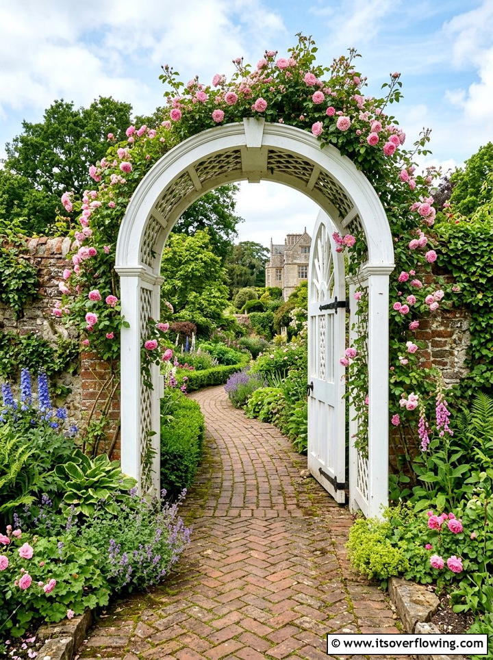 Arched Garden Gate - 25 garden decor ideas for large gardens