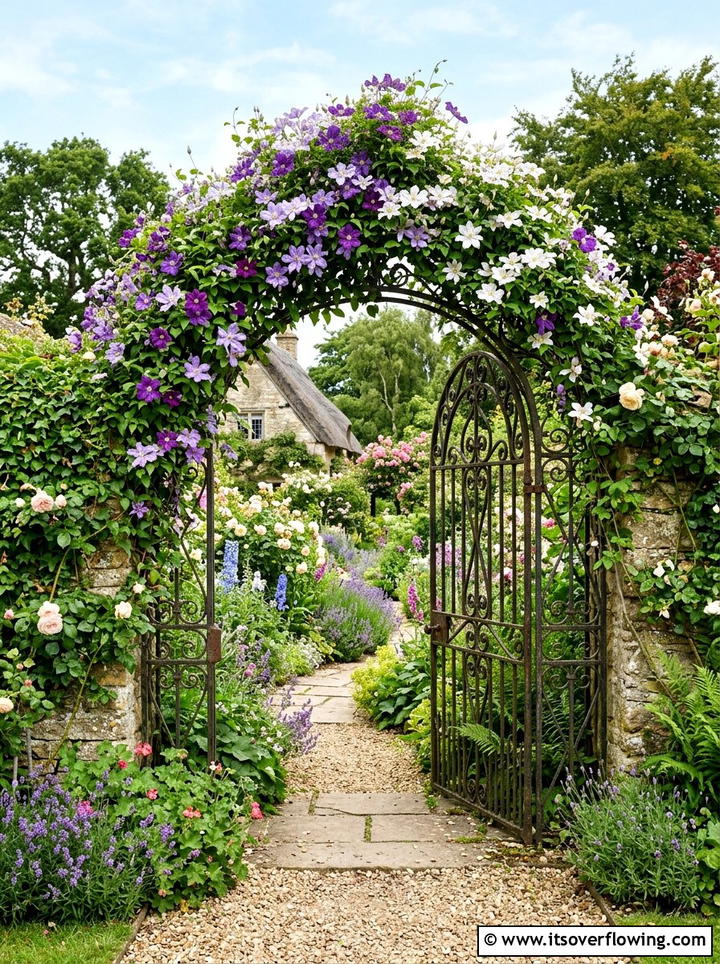 Arched Garden Gate - 25 small garden ideas with cottage style